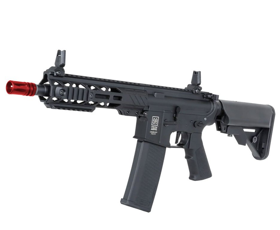 Rifle de Airsoft AEG SA-F08 Black FLEX HAL ETU Gen 2 - Specna Arms + Capa + BBS + Alvos