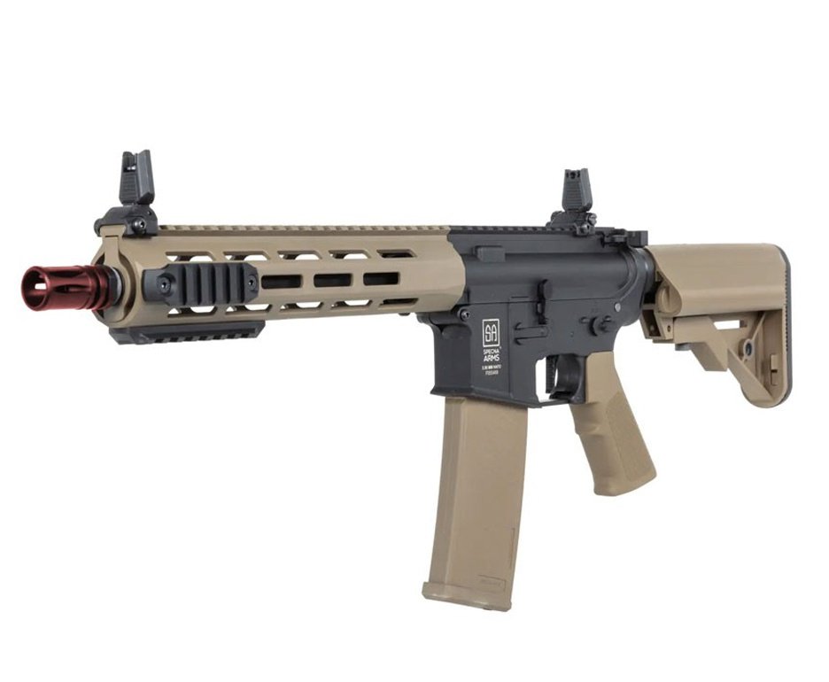 Rifle de Airsoft AEG SA-F03 Gen2 Half Tan FLEX HAL ETU - Specna Arms + Capa + BBS + Alvos + Red Dot + Óleo + Laser + Desengripante / Anticorrosivo + Kit Fluidos + Kit de Limpeza