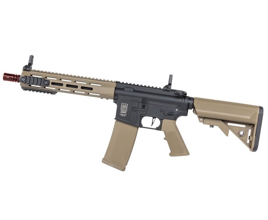 Rifle de Airsoft AEG SA-F03 Gen2 Half Tan FLEX HAL ETU - Specna Arms + Capa + BBS + Alvos + Red Dot + Kit de Limpeza