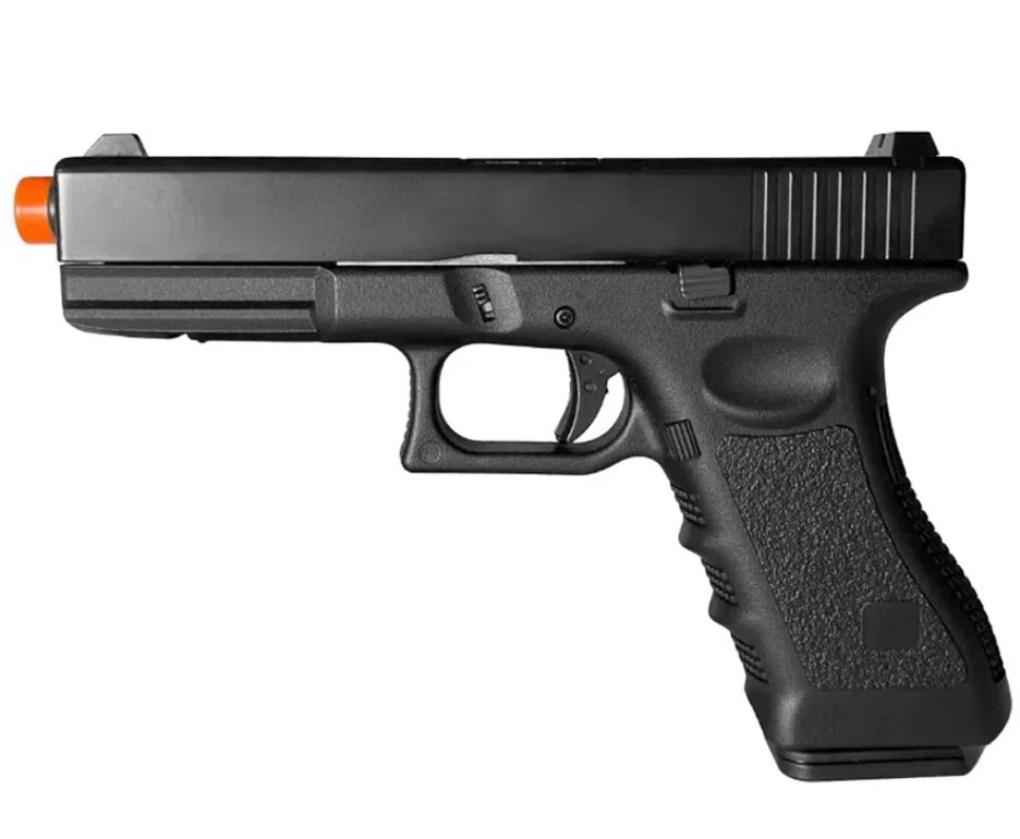Pistola de Airsoft GBB Glock G17 Blowback Double Bell 17/721 6mm - FXR Armas + GBB + BBS + Alvos + Kamuff + Kit de Limpeza