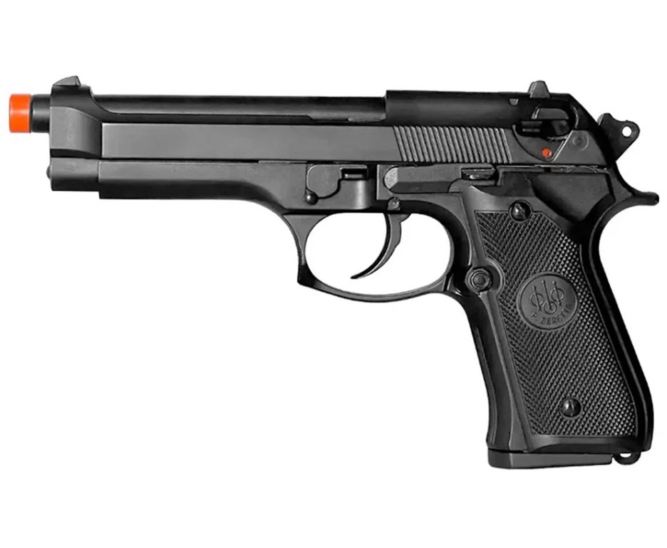 Pistola de Airsoft GBB Beretta M92 Blowback Double Bell 726 6mm - FXR Armas + GBB + BBS + Alvos + Kit de Limpeza