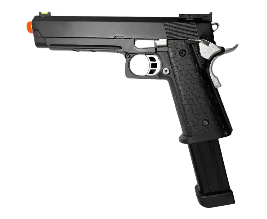 Pistola de Airsoft GBB 1911 Hi-Capa Custom Double Bell 79B 6mm - FXR Armas + GBB + BBS + Alvos + Kamuff + Kit de Limpeza