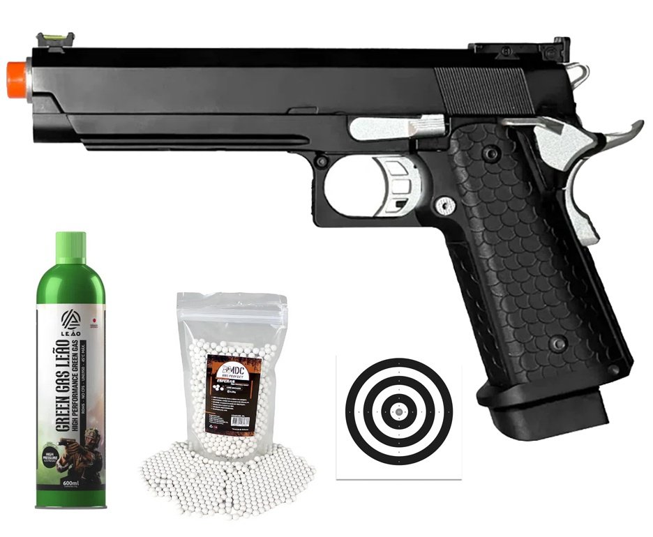 Pistola de Airsoft GBB 1911 Hi-Capa Custom Double Bell 79B 6mm - FXR Armas + GBB + BBS + Alvos