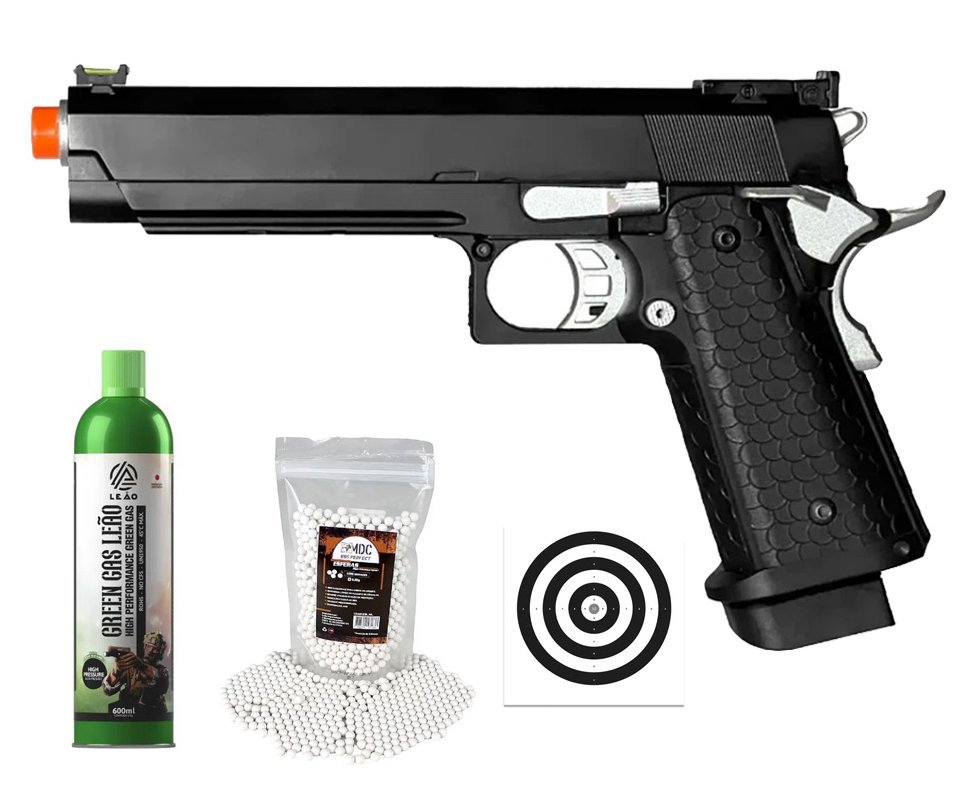 Pistola de Airsoft GBB 1911 Hi-Capa Custom Double Bell 79B 6mm - FXR Armas + GBB + BBS + Alvos