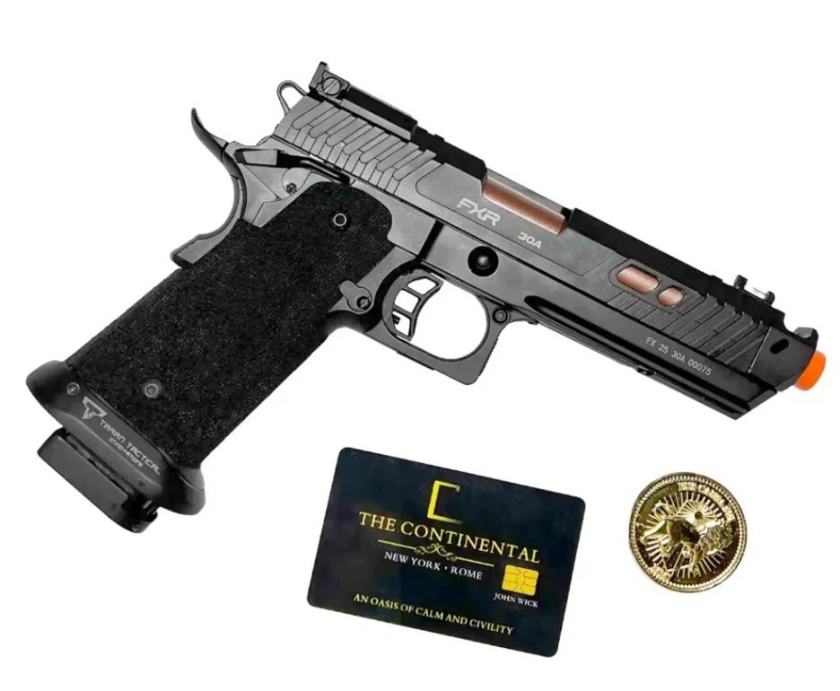 Pistola de Airsoft GBB 1911 Taran Tactical Full Metal Double Bell 30A JW4 6mm - FRX Armas + GBB + BBS + Alvos + Kamuff + Kit de Limpeza