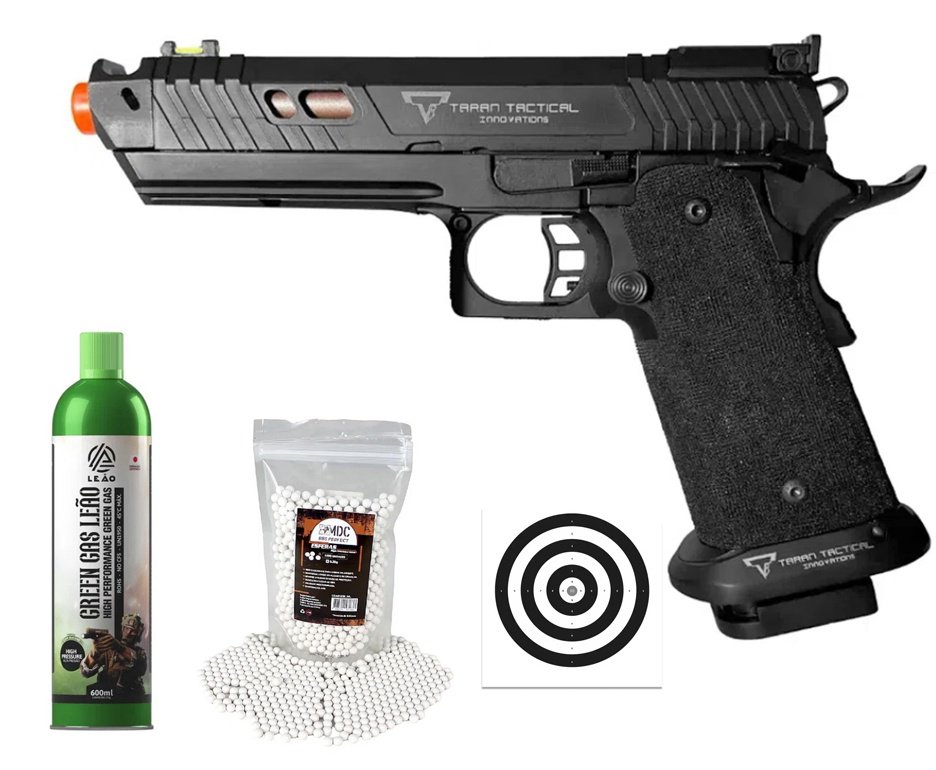 Pistola de Airsoft GBB 1911 Taran Tactical Full Metal Double Bell 30A JW4 6mm - FRX Armas + GBB + BBS + Alvos