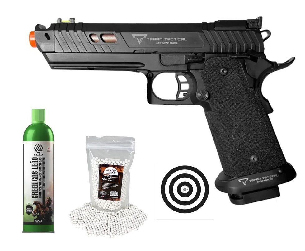 Pistola de Airsoft GBB 1911 Taran Tactical Full Metal Double Bell 30A JW4 6mm - FRX Armas + GBB + BBS + Alvos
