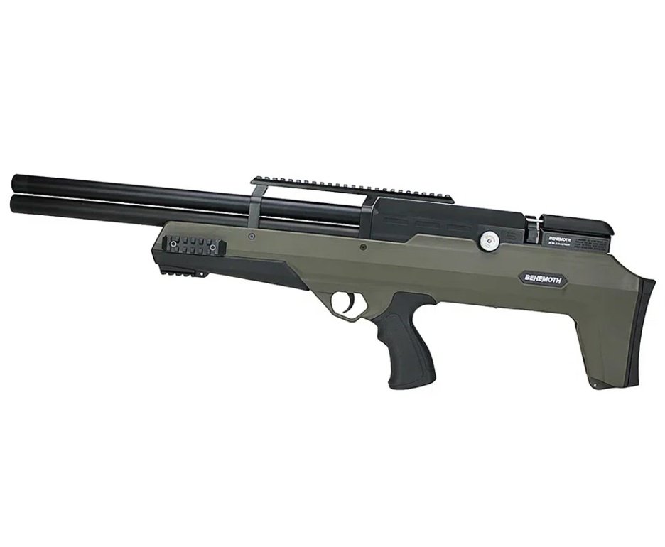 Carabina de Pressão PCP Nova Vista Bullpup Behemoth PS-R2-SF 5.5mm Green com reguladora + Case FXR + Bomba