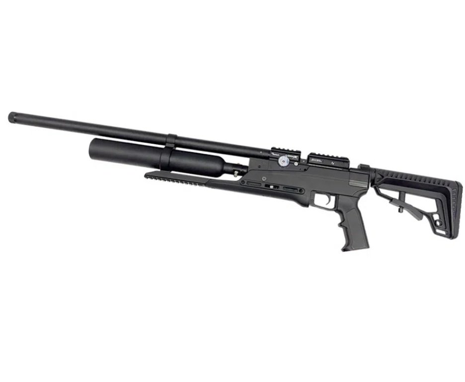 Carabina PCP Nova Vista Avenge-X X1 BT 5,5mm Preta 360cc - Nova vista + Bomba + Capa + Luneta 4-16x50 + Chumbo + Alvos + Kit de Limpeza + Desengripante / Anticorrosivo