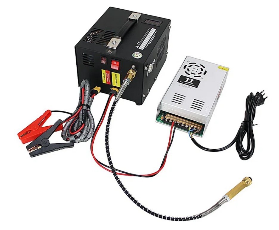 Carabina PCP Nova Vista Avenge-X X1 BT 5,5mm Preta 360cc - Nova vista + Compressor Portátil Trivolt Compact