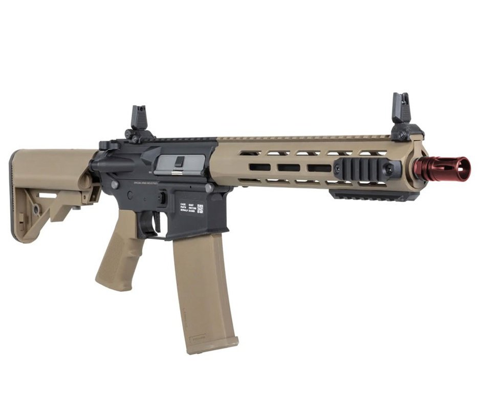 Rifle de Airsoft AEG SA-F03 Gen 2 Half Tan FLEX HAL ETU - Specna Arms + Alvos + Desengripante / Anticorrosivo