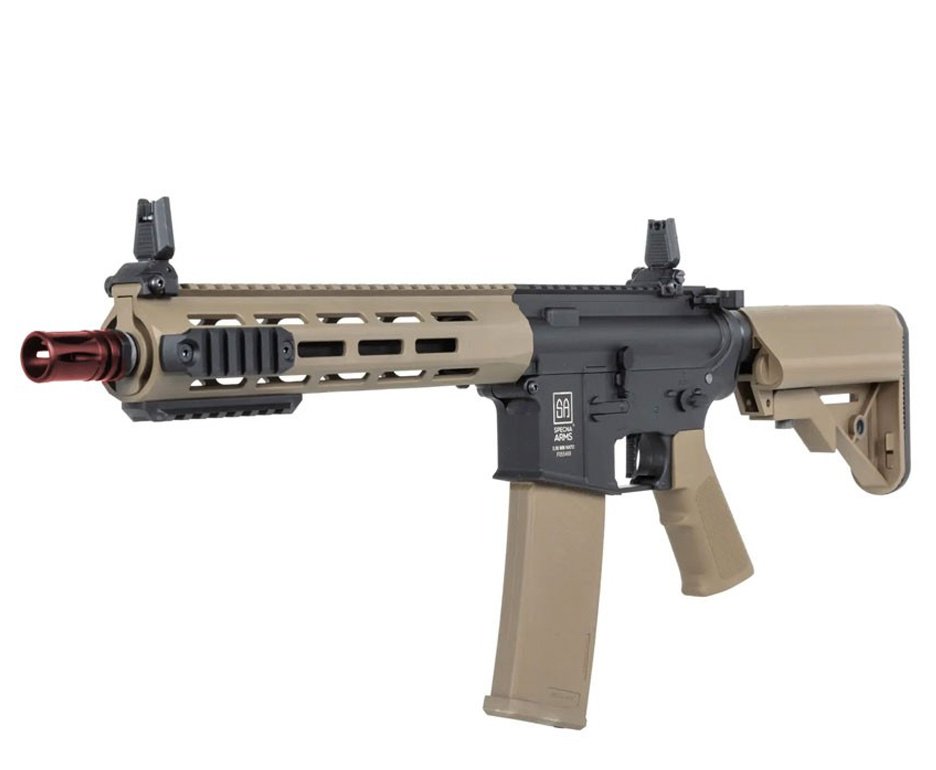 Rifle de Airsoft AEG SA-F03 Gen 2 Half Tan FLEX HAL ETU - Specna Arms + Alvos + Desengripante / Anticorrosivo
