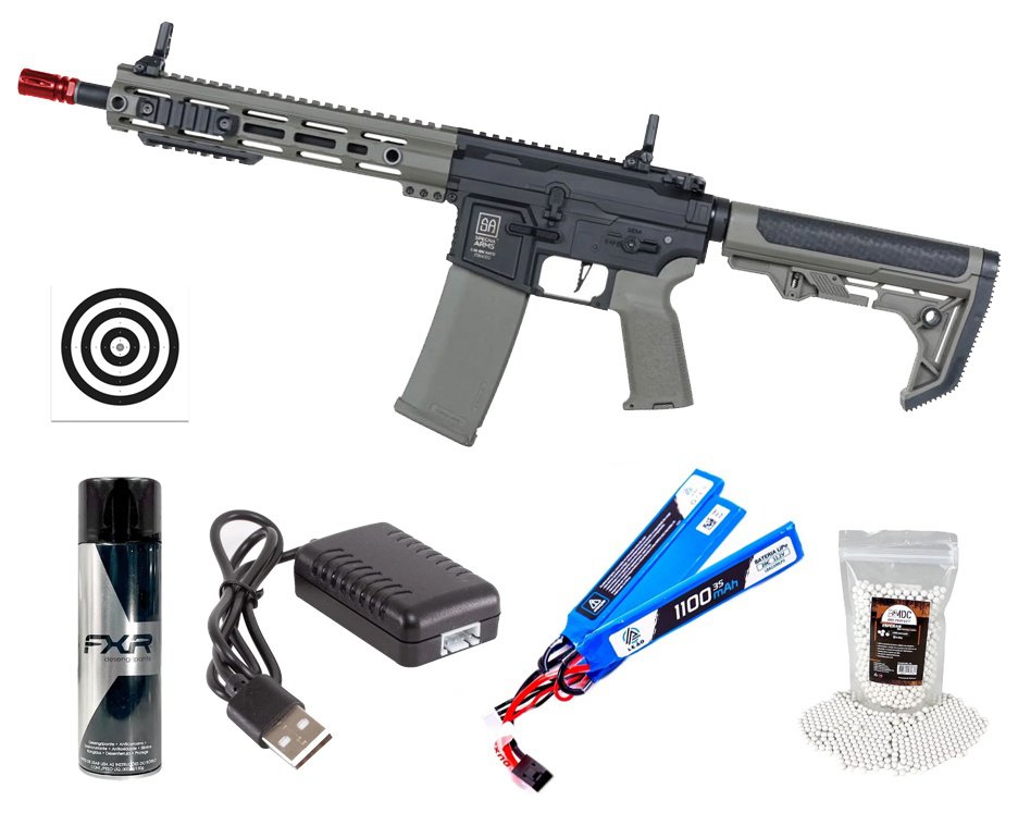 Rifle de Airsoft AEG SA-F08 Olive FLEX HAL ETU Gen 2 - Specna Arms + Alvos + Desengripante / Anticorrosivo