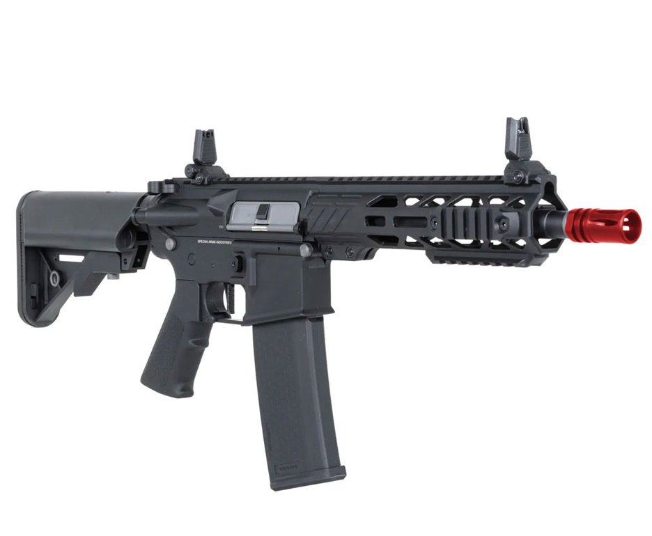 Rifle de Airsoft AEG SA-F08 Black FLEX HAL ETU Gen 2 - Specna Arms + Alvos + Desengripante / Anticorrosivo