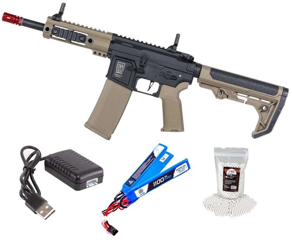 Rifle de Airsoft AEG SA-F04 Half Tan FLEX HAL ETU Gen 2 - Specna Arms + BBS