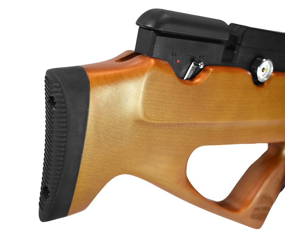 Carabina de Pressão PCP Nova Vista Bullpup Behemoth PS-R3-SF 6,35mm Wood