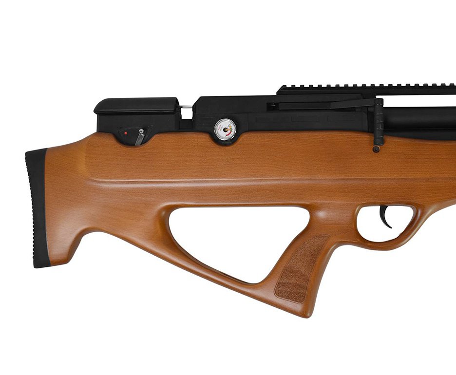 Carabina de Pressão PCP Nova Vista Bullpup Behemoth PS-R3-SF 6,35mm Wood