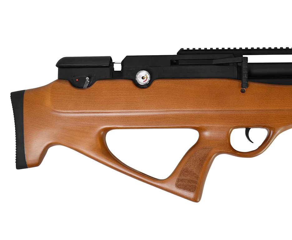 Carabina de Pressão PCP Nova Vista Bullpup Behemoth PS-R2-SF 6,35 mm Wood