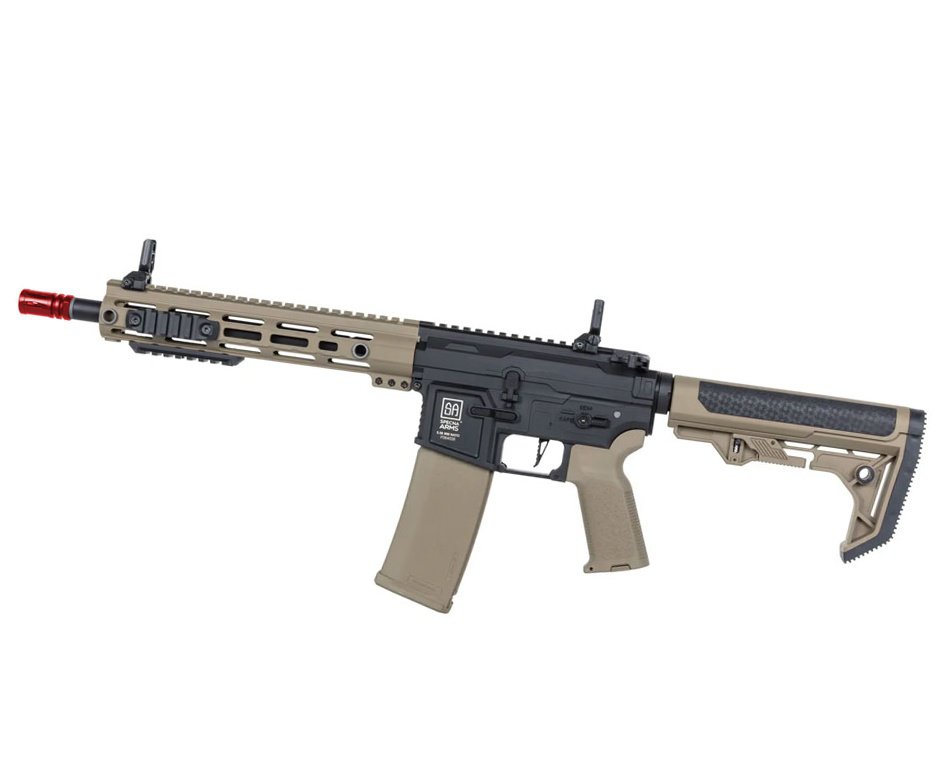 Rifle de Airsoft AEG SA-F05 Half Tan FLEX HAL ETU Gen 2 - Specna Arms + Alvos + Desengripante / Anticorrosivo