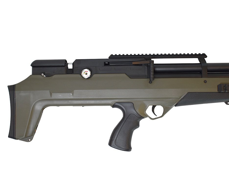 Carabina de Pressão PCP Nova Vista Bullpup Behemoth PS-R2-S 5,5 mm Verde Militar