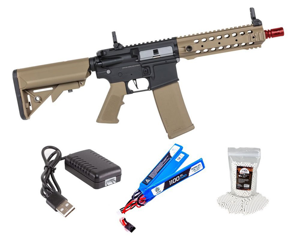 Rifle de Airsoft AEG SA-F01 Gen 2 Half Tan FLEX HAL ETU - Specna Arms + BBS