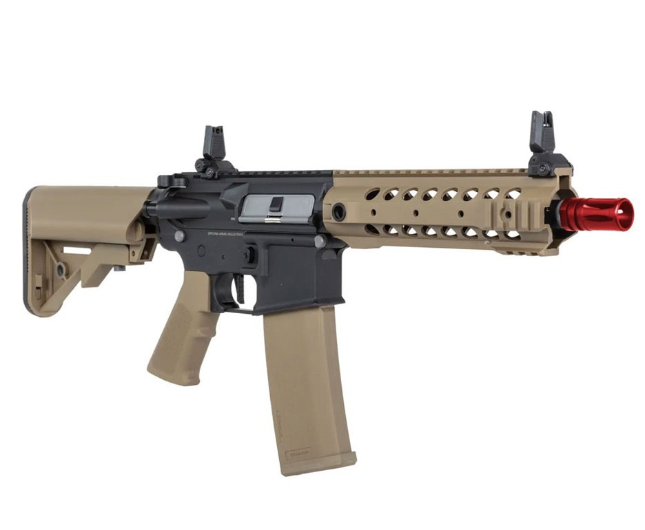 Rifle de Airsoft AEG SA-F01 Gen 2 Half Tan FLEX HAL ETU - Specna Arms + Alvos + Desengripante / Anticorrosivo