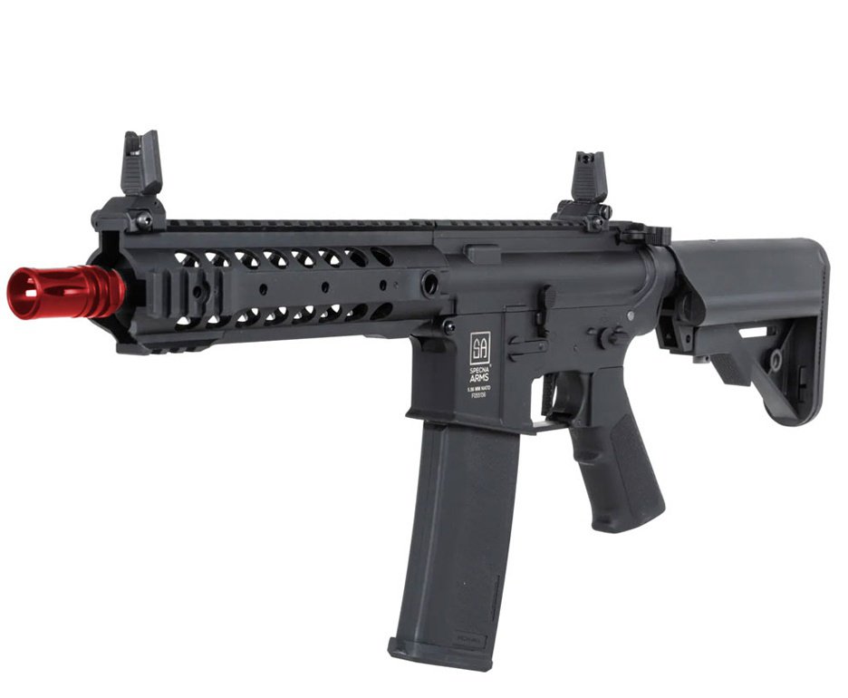 Rifle de Airsoft AEG SA-F01 Gen 2 Black FLEX HAL ETU - Specna Arms + Alvos + Desengripante / Anticorrosivo