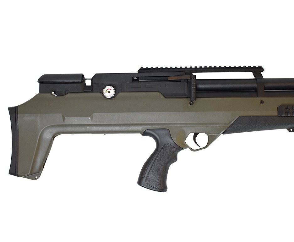 Carabina de Pressão PCP Nova Vista Bullpup Behemoth PS-R2-SF 6,35 mm Verde Militar