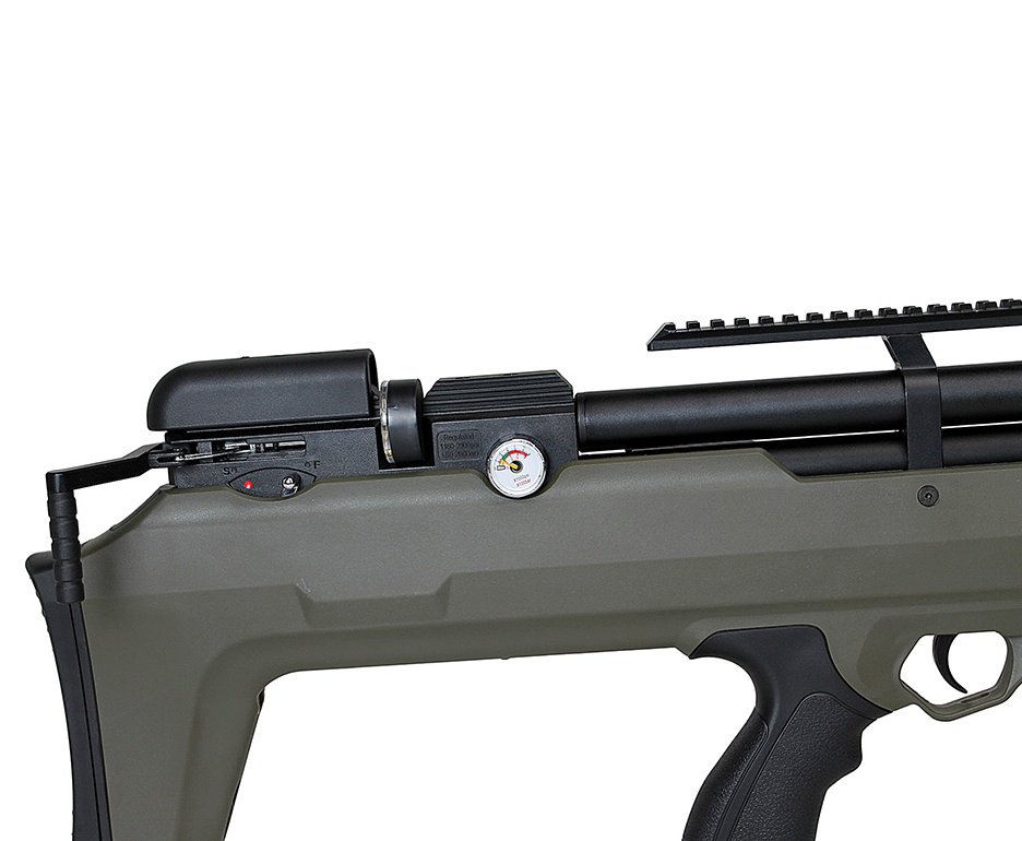 Carabina de Pressão PCP Nova Vista Bullpup Behemoth PS-R3-SF 5,5mm Verde Militar