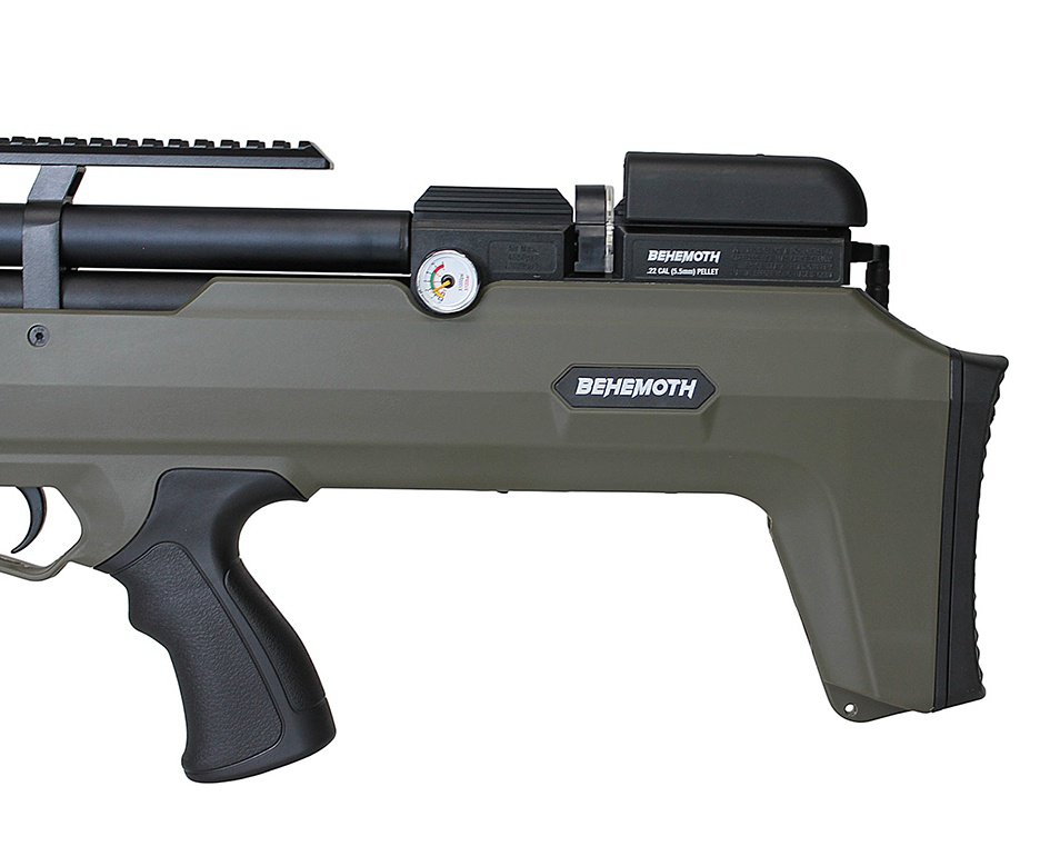 Carabina de Pressão PCP Nova Vista Bullpup Behemoth PS-R2-S 5,5 mm Verde Militar