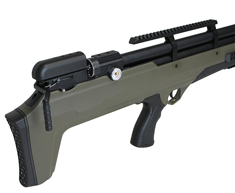 Carabina de Pressão PCP Nova Vista Bullpup Behemoth PS-R2-S 5,5 mm Verde Militar