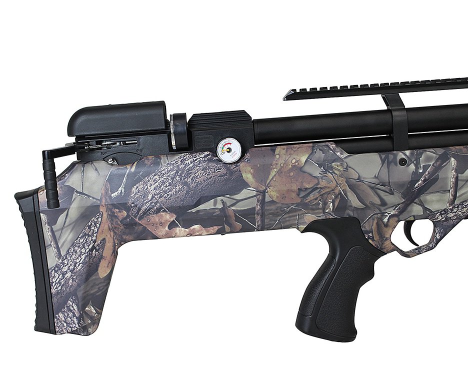Carabina de Pressão PCP Nova Vista Bullpup Behemoth PS-R2-S 5.5mm CAMU com reguladora