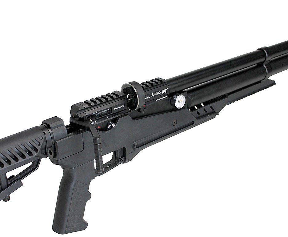 Carabina PCP Nova Vista Avenge-X X1 AT 5,5mm táctica Preta