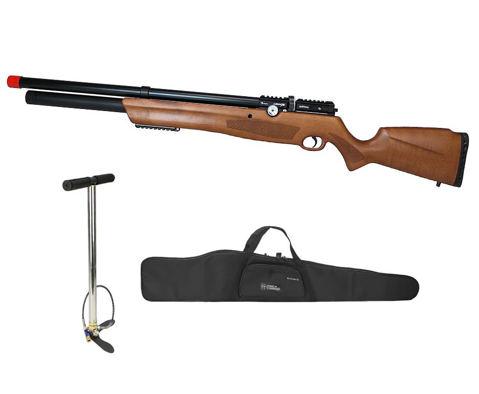 Carabina de Pressão PCP Nova Vista Avenge-X X1 AW 5,5mm Wood Montecarlo + Bomba + Capa
