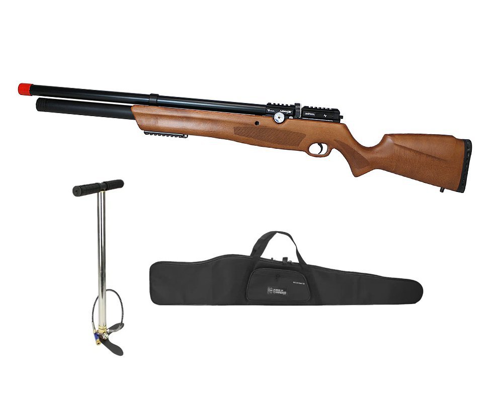 Carabina de Pressão PCP Nova Vista Avenge-X X1 AW 5,5mm Wood Montecarlo + Bomba + Capa