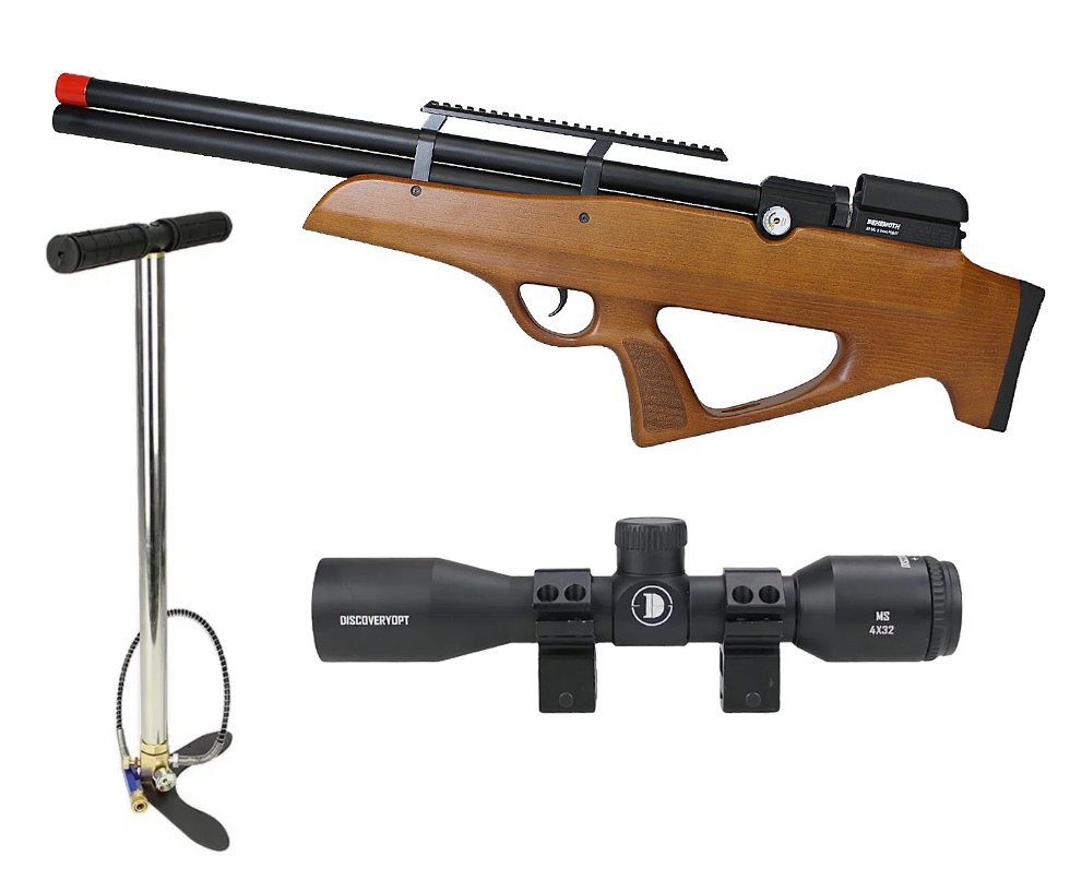 Carabina PCP Nova Vista Behemoth PS-R2-S Bullpup 5,5mm Wood + Bomba + Luneta 4x32