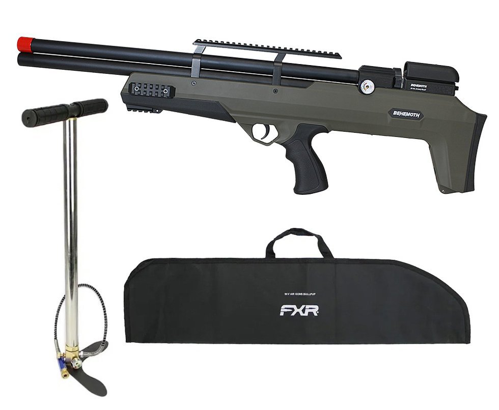 Carabina PCP Nova Vista Behemoth PS-R2-S Bullpup 5,5mm Verde Militar + Bomba + Capa