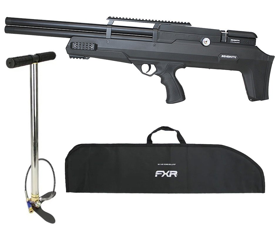 Carabina PCP Behemoth PS-R2-SF Bullpup 6,35mm Preta - Nova Vista + Bomba + Capa