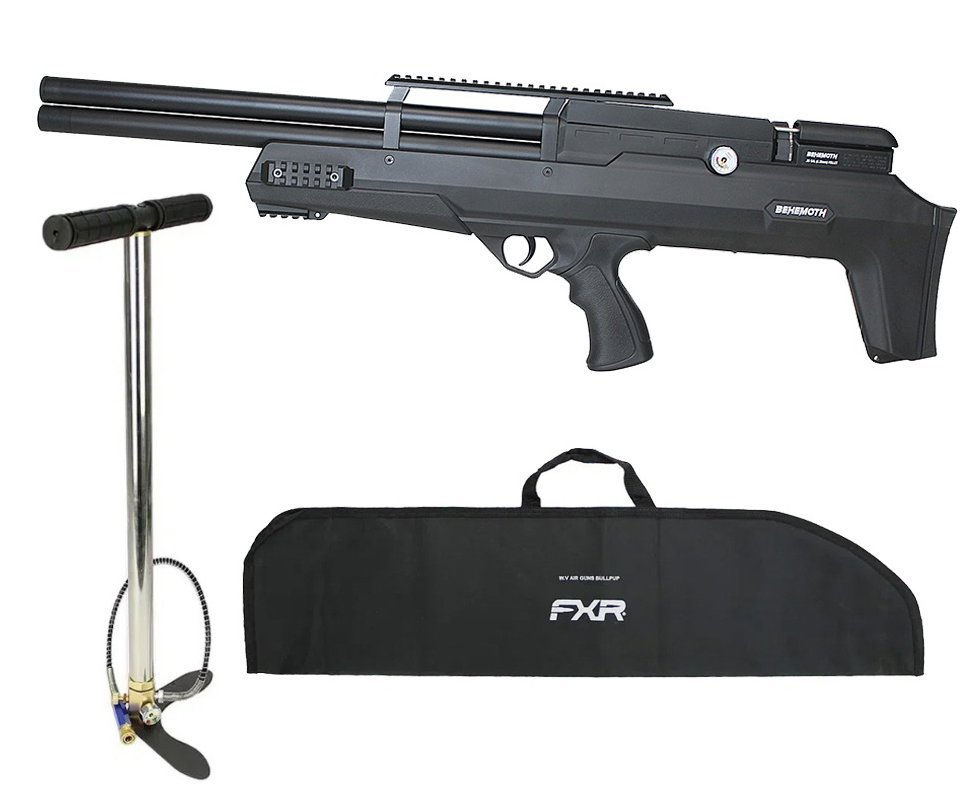 Carabina PCP Behemoth PS-R2-SF Bullpup 6,35mm Preta - Nova Vista + Bomba + Capa