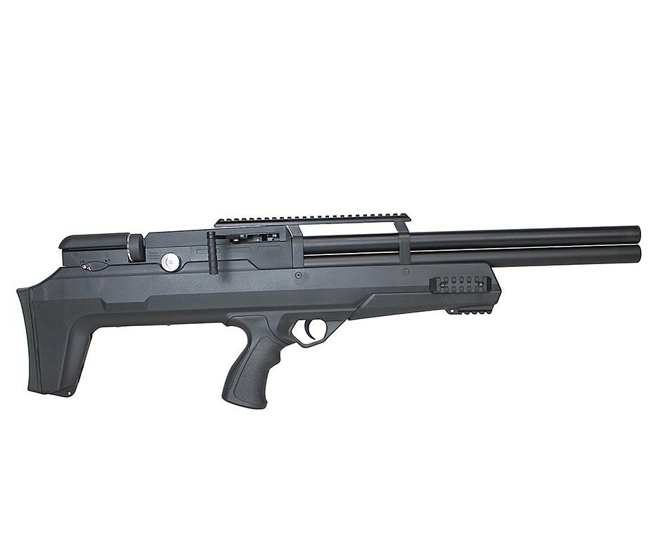 Carabina PCP Behemoth PS-R2-SF Bullpup 6,35mm Preta - Nova Vista + Bomba + Capa