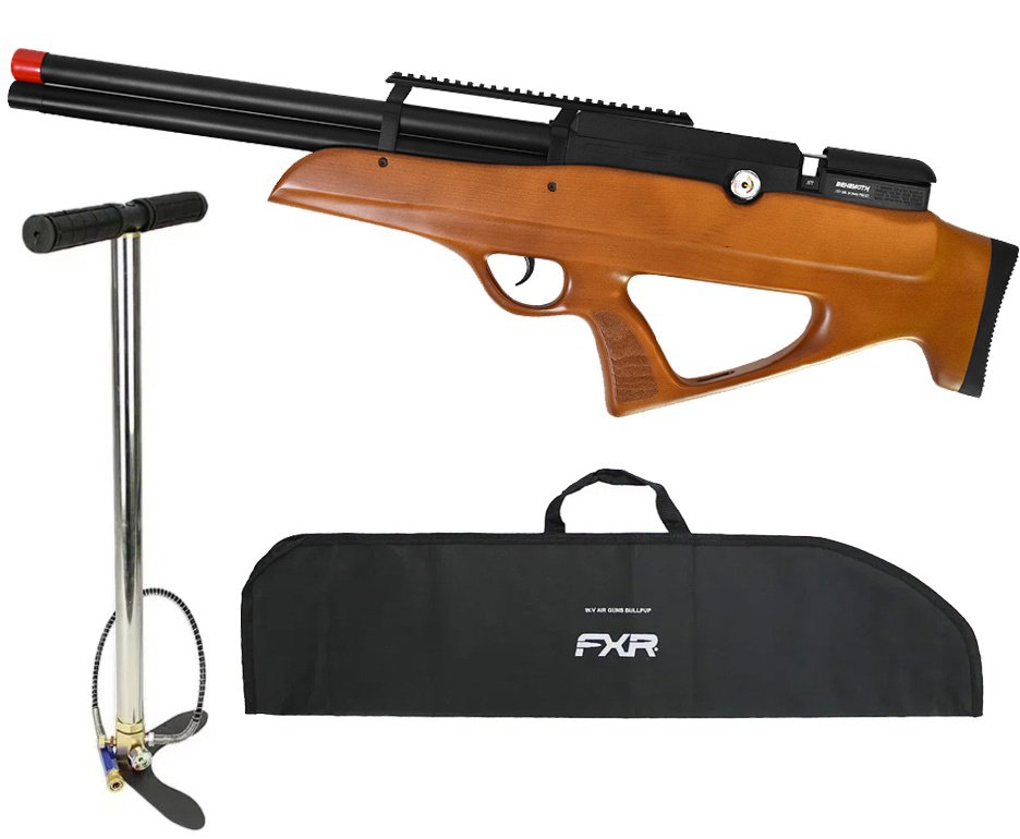 Carabina PCP Nova Vista Behemoth PS-R2-SF Bullpup 6,35mm Wood - Nova Vista + Bomba + Capa