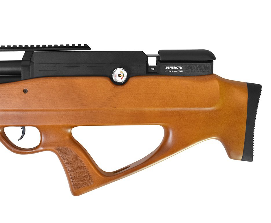 Carabina PCP Nova Vista Behemoth PS-R2-SF Bullpup 6,35mm Wood - Nova Vista + Bomba + Luneta 4x32