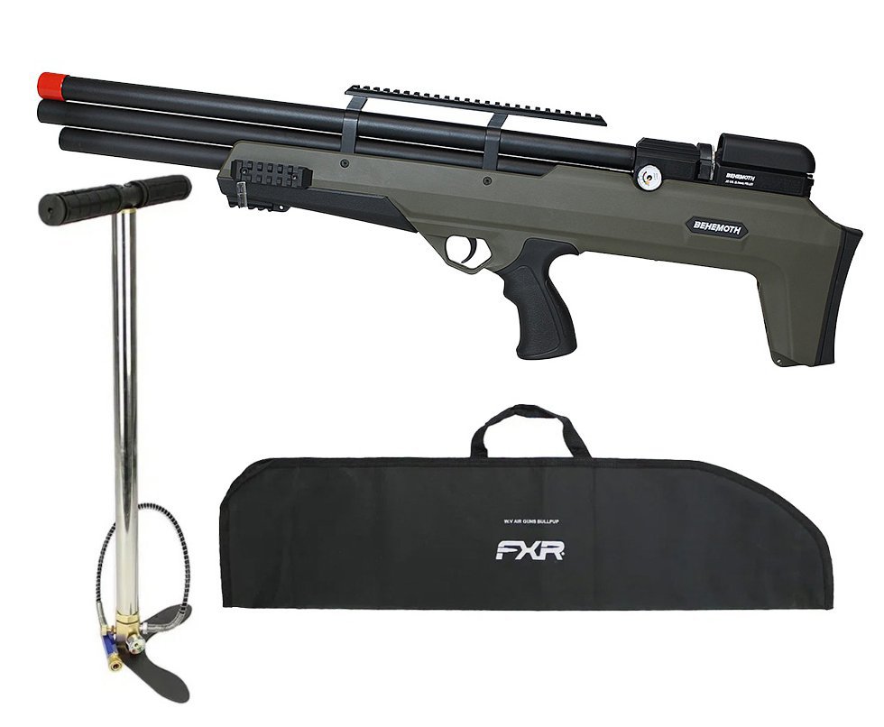 Carabina PCP Behemoth PS-R3-S Bullpup 5,5mm Verde Militar - Nova Vista + Bomba + Capa