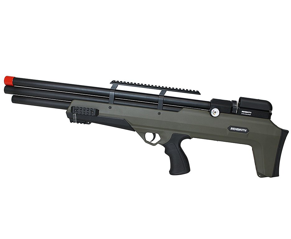 Carabina PCP Behemoth PS-R3-S Bullpup 5,5mm Verde Militar - Nova Vista + Bomba + Luneta 4x32