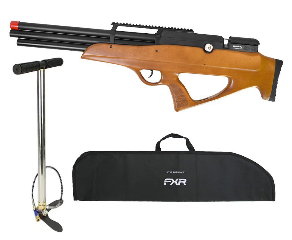 Carabina PCP Behemoth PS-R3-SF Bullpup 6,35mm Wood - Nova Vista + Bomba + Capa