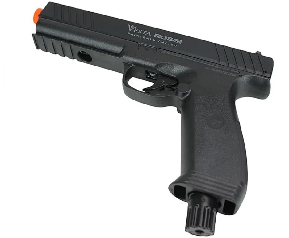 Pistola CO2 Rossi Vesta .50 Home Defense PDW50 RAM LTL 16 Joules + Esferas de Polímero  + Co2 + Alvos