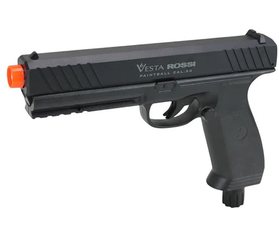 Pistola CO2 Rossi Vesta .50 Home Defense PDW50 RAM LTL 16 Joules + Esferas de Polímero  + Co2 + Alvos + Case + Óleo