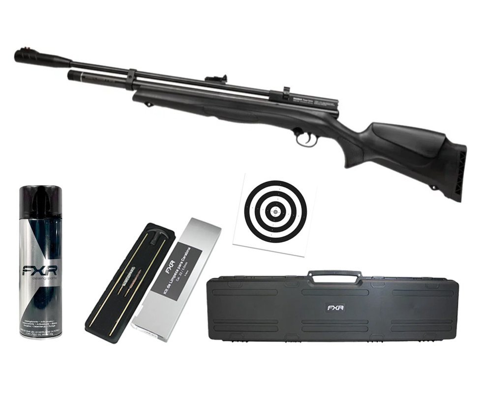 Carabina de Pressão PCP Beeman New 1336S Side Lever 60 Joules 5,5mm - Rossi + Case + Desengripante/Anticorrosivo + Kit Limpeza + Alvos