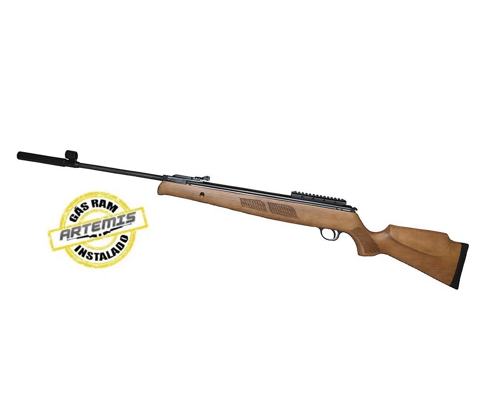 Carabina de Pressão Artemis GR1600W Falcon Gás Ram 5.5mm Com Supressor - FXR Armas