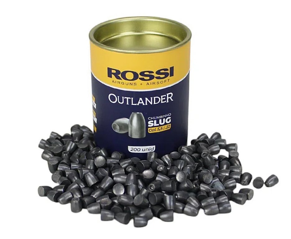 Kit 3 Cx de Chumbinho Slug Outlander 5,5mm para Carabina pressão 200und - Rossi